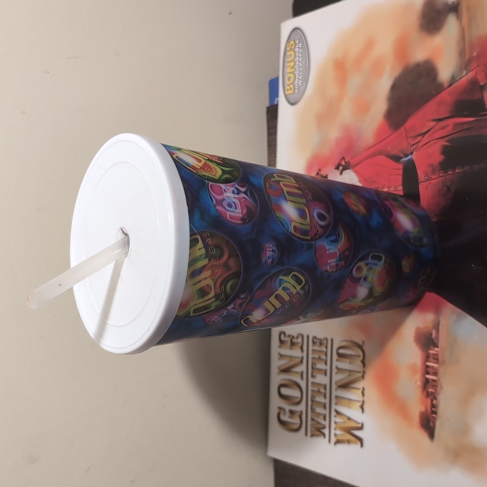 Numb Bar Las Vegas Harrah's Souvenir Refillable 3d Cup With Straw